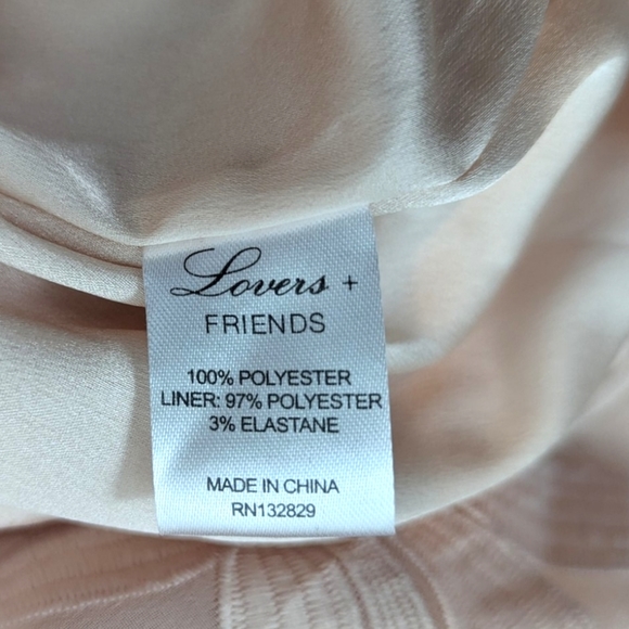 Lovers + Friends Kory Off The Shoulder Dress Womens Small Blush Pink Long Sleeve - Picture 14 of 15